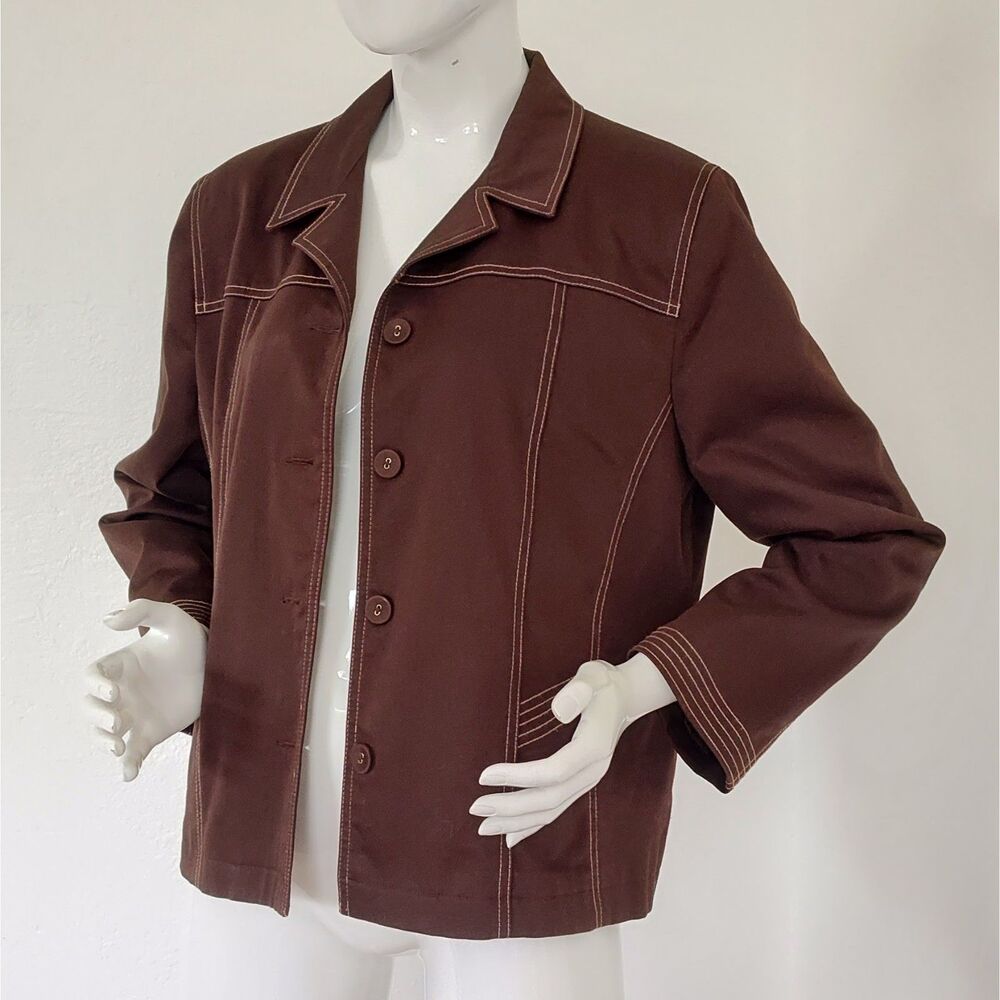 Retro Seventies Style Blazer Jacket Cowgirl Country Y2K 16 Petite alfred Dunner